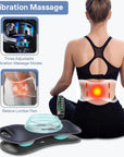 Siyaco Electric Lumbar Traction Massager - Heat Function for Muscle Relaxation, Ergonomic Design Lumbar Traction Device
