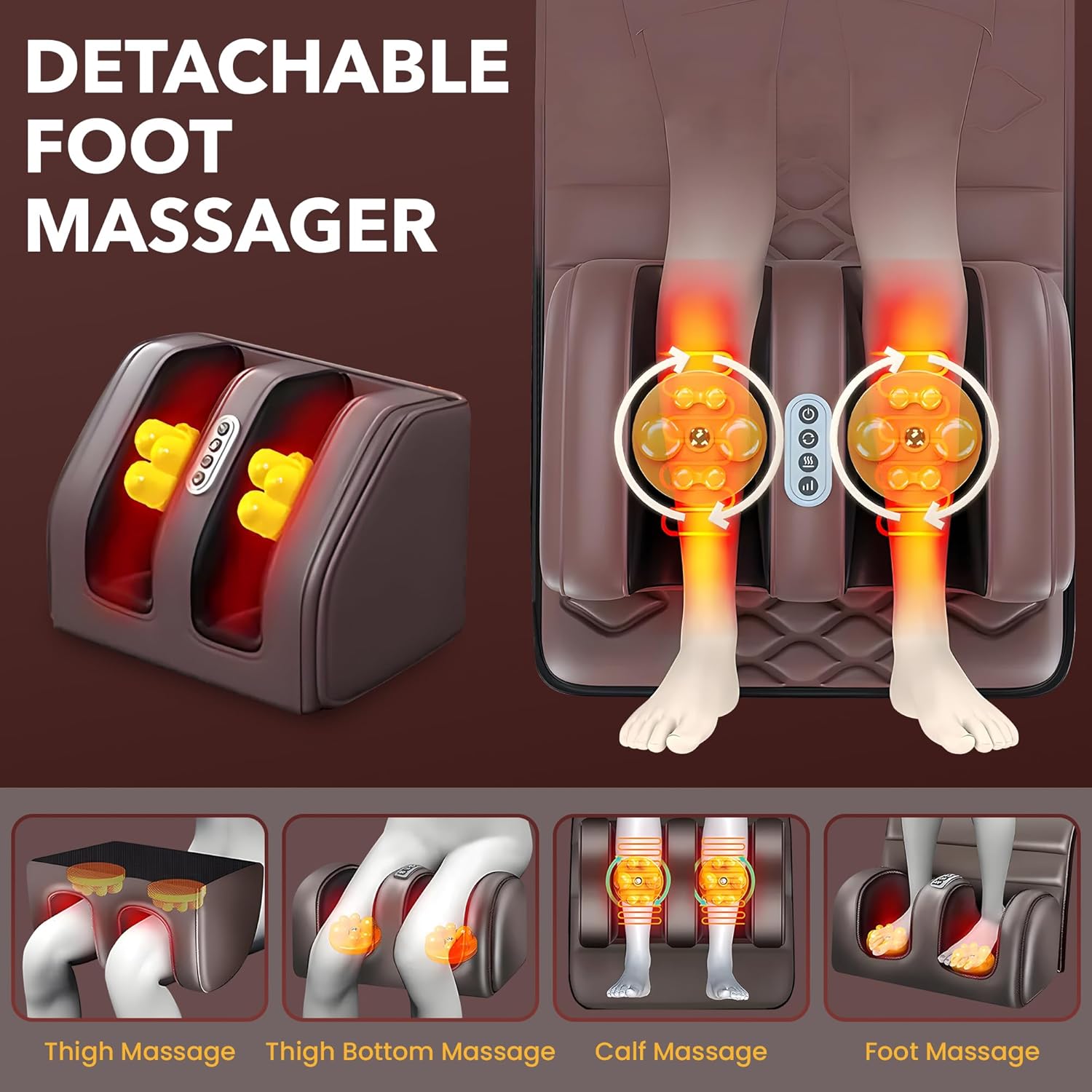 Siyaco Full Body Massage Mattress – Foldable Vibrating Heating Massage Cushion Mattress - Full Body Massager for Head, Neck, Waist, Legs, and Back Muscle Relaxation