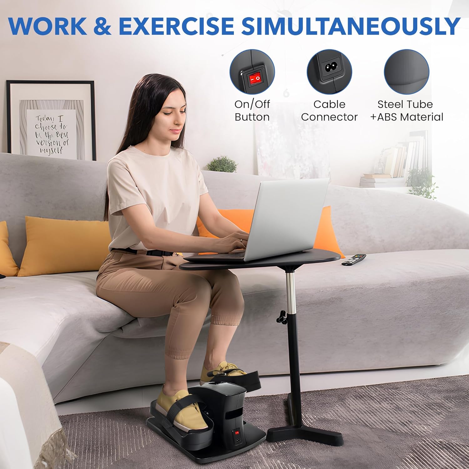 Mini Under-Desk Pedal Exercise Bike &amp; Elliptical Machine | Home Fitness Equipment for Seniors