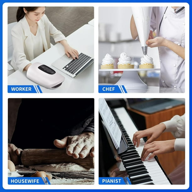 Smart Heated Hand Massager – 2025 Wireless Finger &amp; Joint Therapy with Heat &amp; Compression for Pain Relief &amp; Relaxation